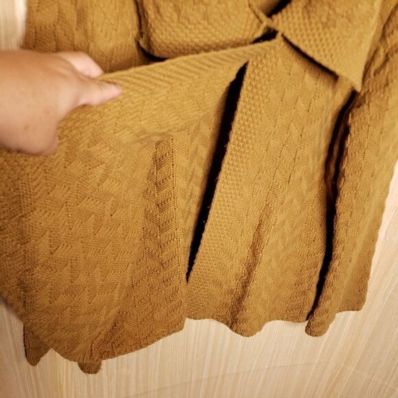JM Collection Womens Brown Chunky Cardigan Large - Picture 5 of 7